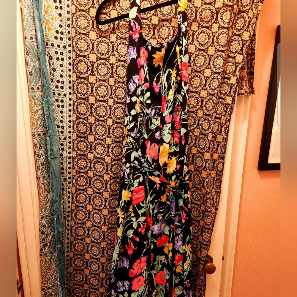 Floral Halter Neck Dress Vintage